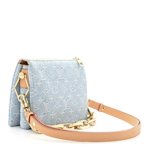 Louis Vuitton M11401 Coussin BB Sky Blue Monogram Denim 2Way Bag NEW IN BOX - Picture 3 of 10